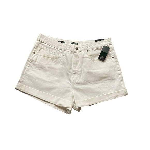 Wild Fable NWT High Rise Denim White Mom Shorts New Sz 14 14/32 - Picture 1 of 5